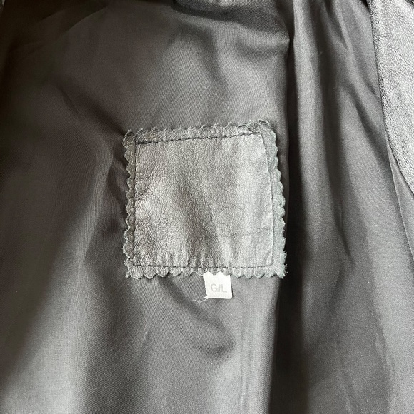 Vintage 80s Black Leather Bomber Jacket - Picture 6 of 11